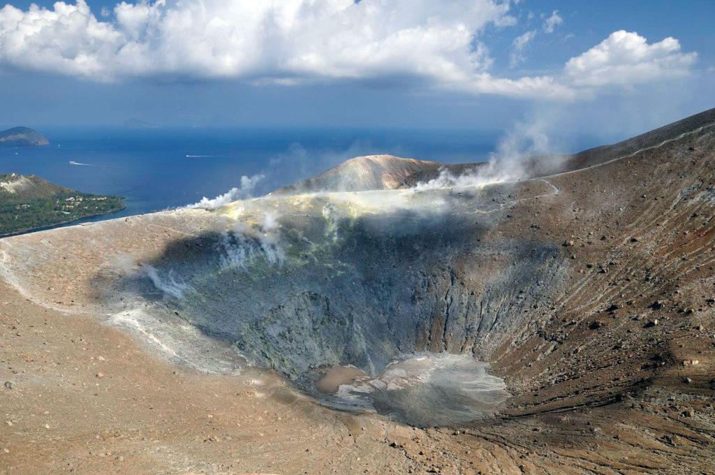 Vulcano island crater