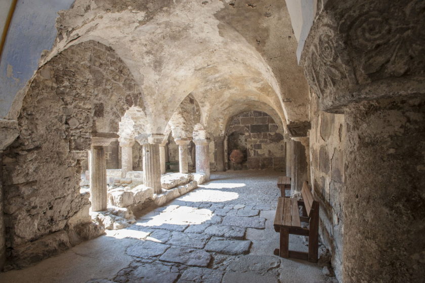 cloister in lipari archeology aeolian islands