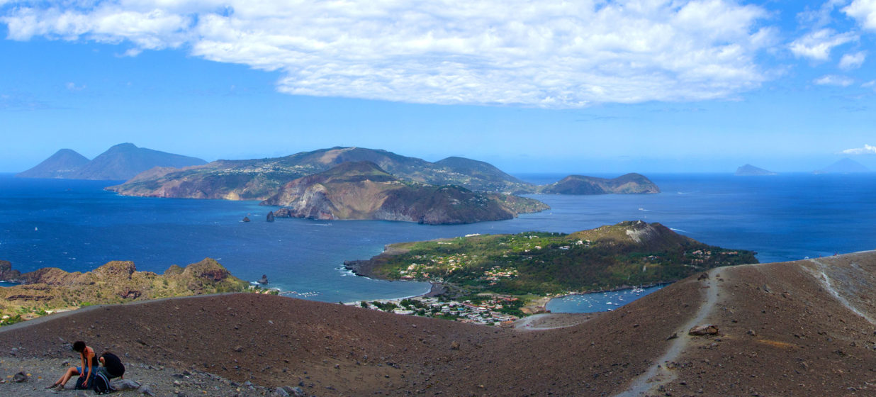 eolian island view from Vulcano