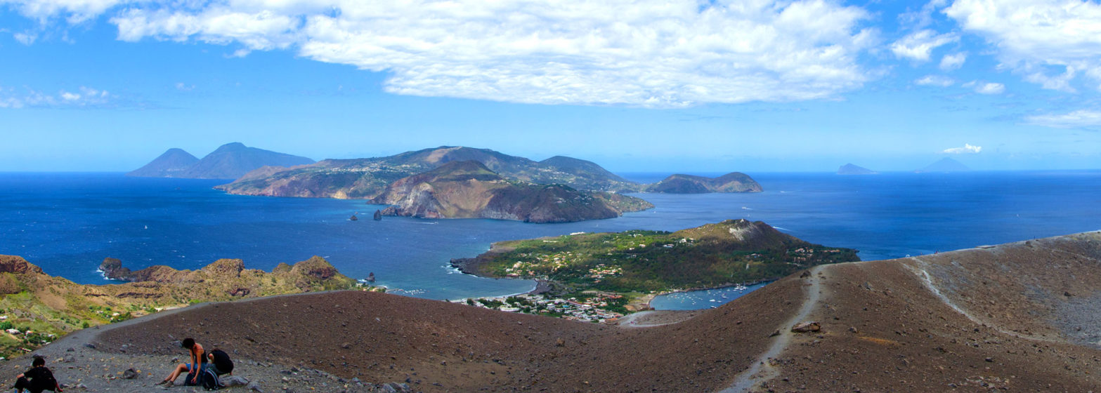 Lipari view from Vulcano island
